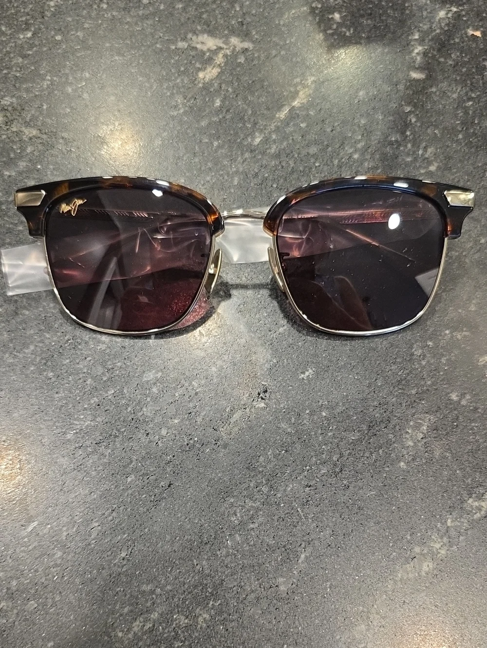 Maui Jim Tortoise Frame Sunglasses with Dark Brown Lenses